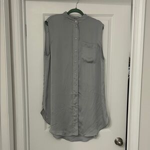 H&M Satin Sleeveless Button Down Mini Dress